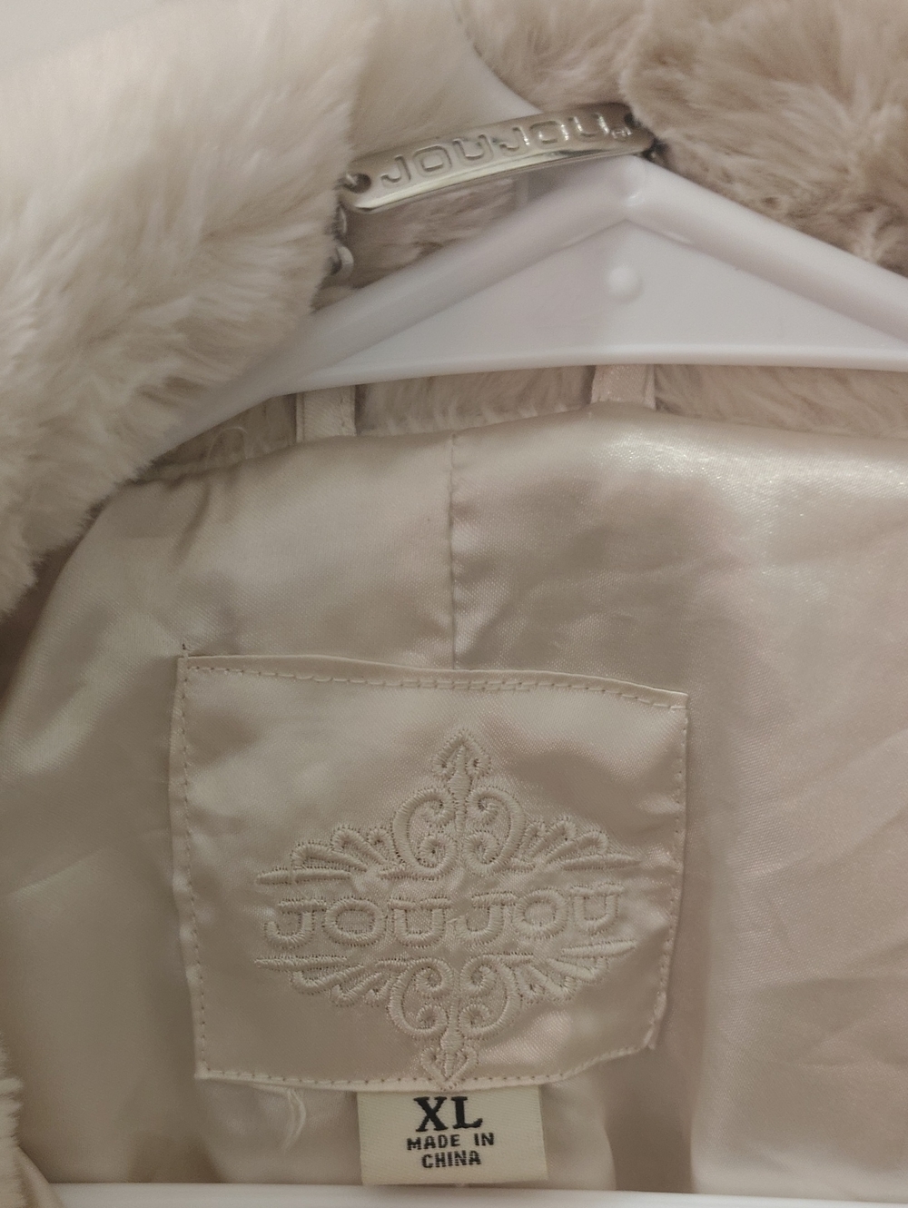 Jou Jou Soft Cream Teddy Fur Coat